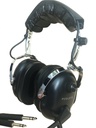 Pooleys Aviation Headset - Passive (black ear cups) + FREE Headset Bag