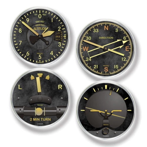 Vintage 4-Piece Round Acrylic Coaster Set